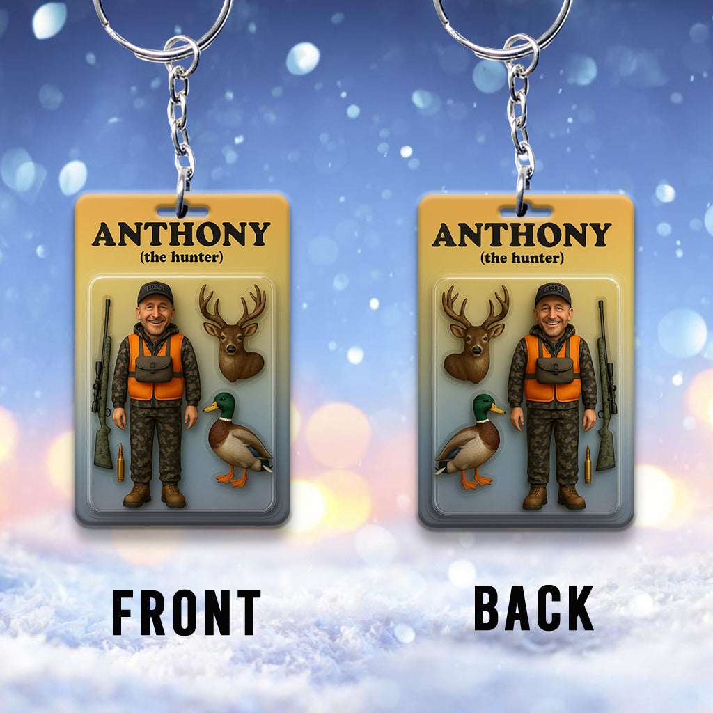 Custom Figure From Photo - Personalized Hunting Keychain