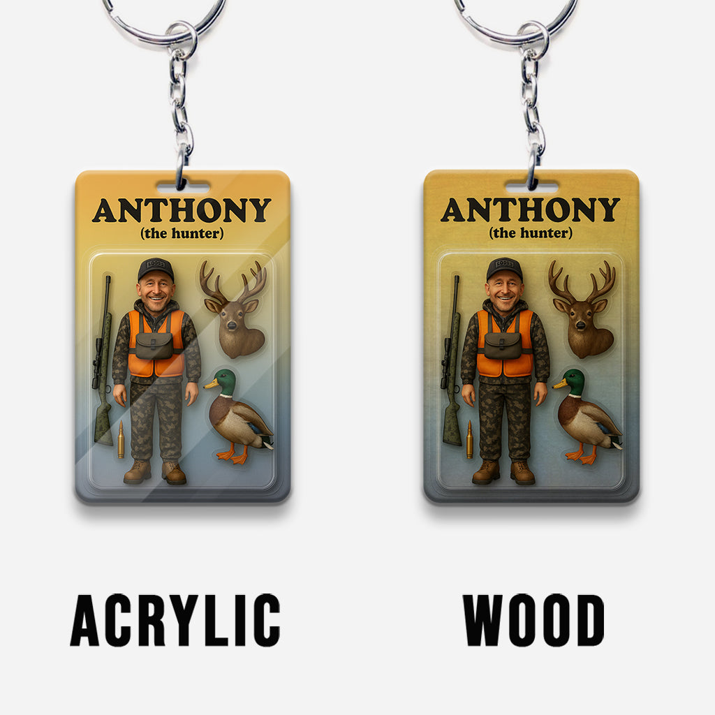 Custom Figure From Photo - Personalized Hunting Keychain