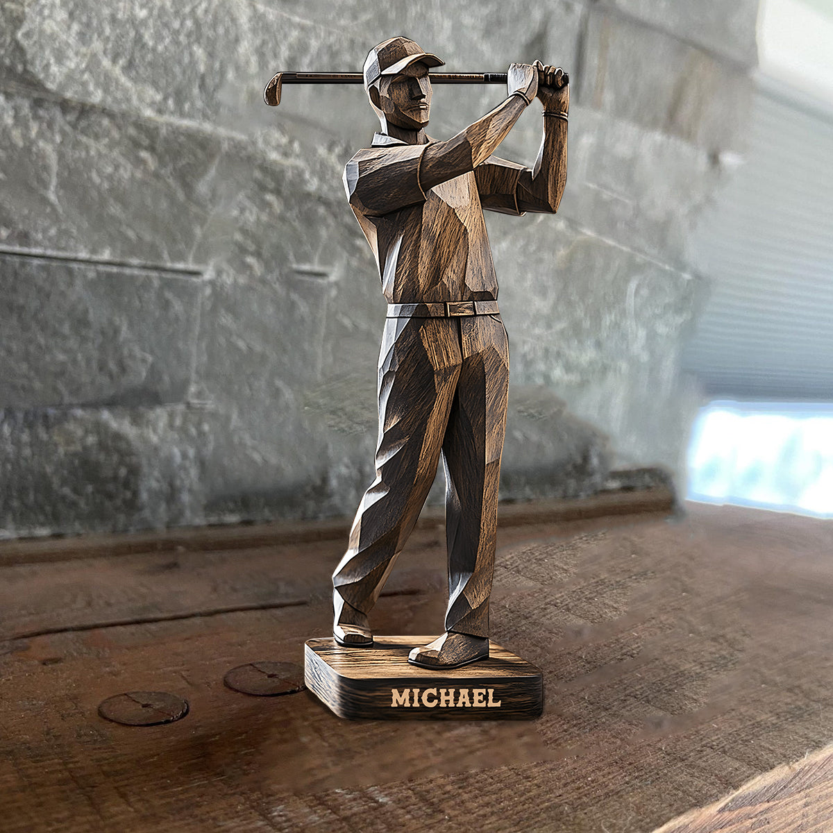 Best Golfer By Par - Personalized Golf Custom Shaped Wood Plaque