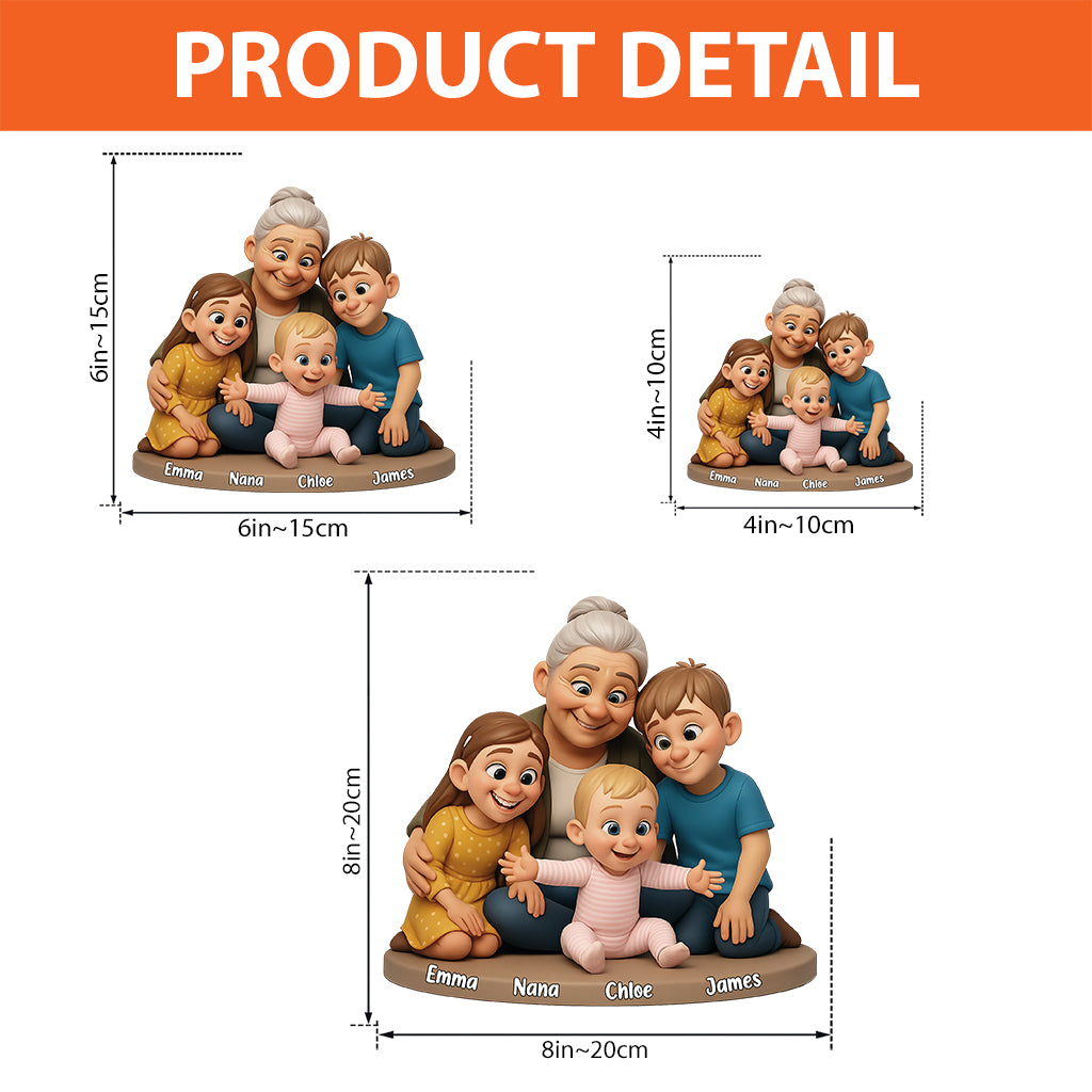 We Love You - Personalized Grandma Custom Shaped Acrylic Plaque