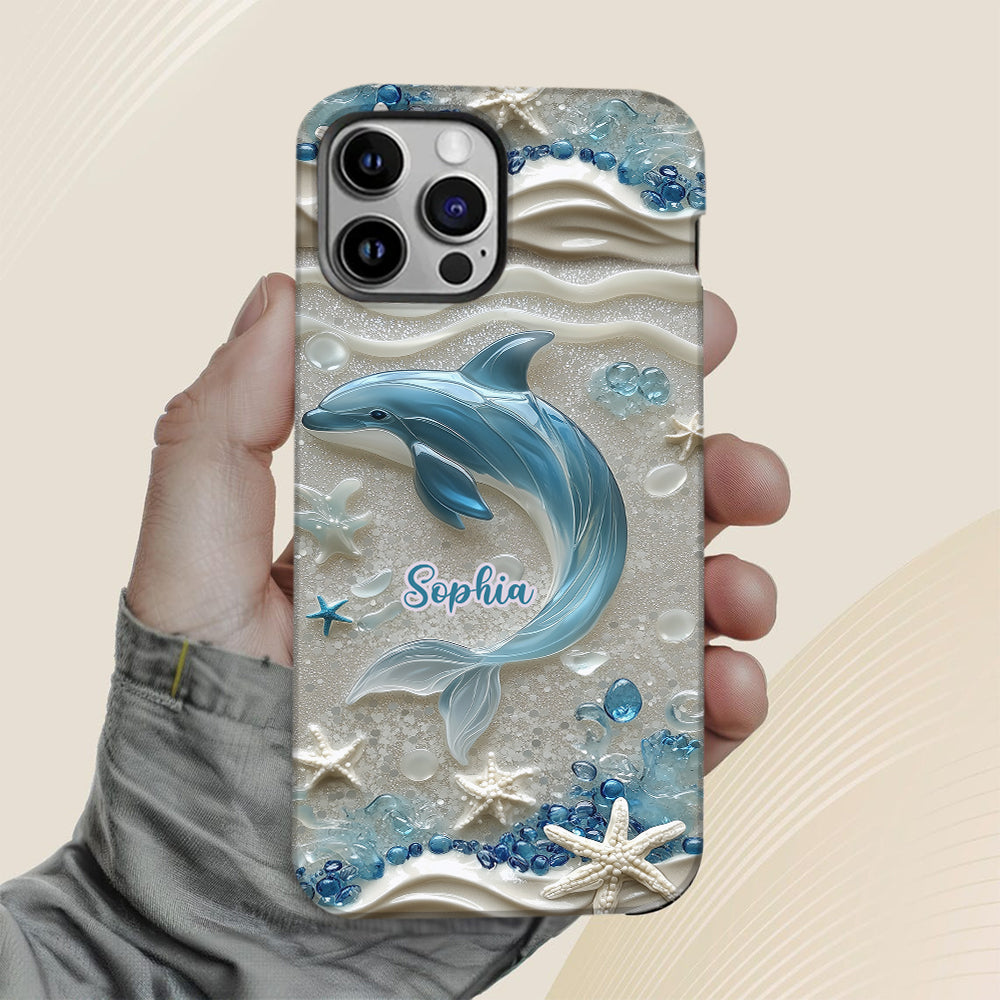 Love Dophins - Personalized Dolphin Full Print Phone Case