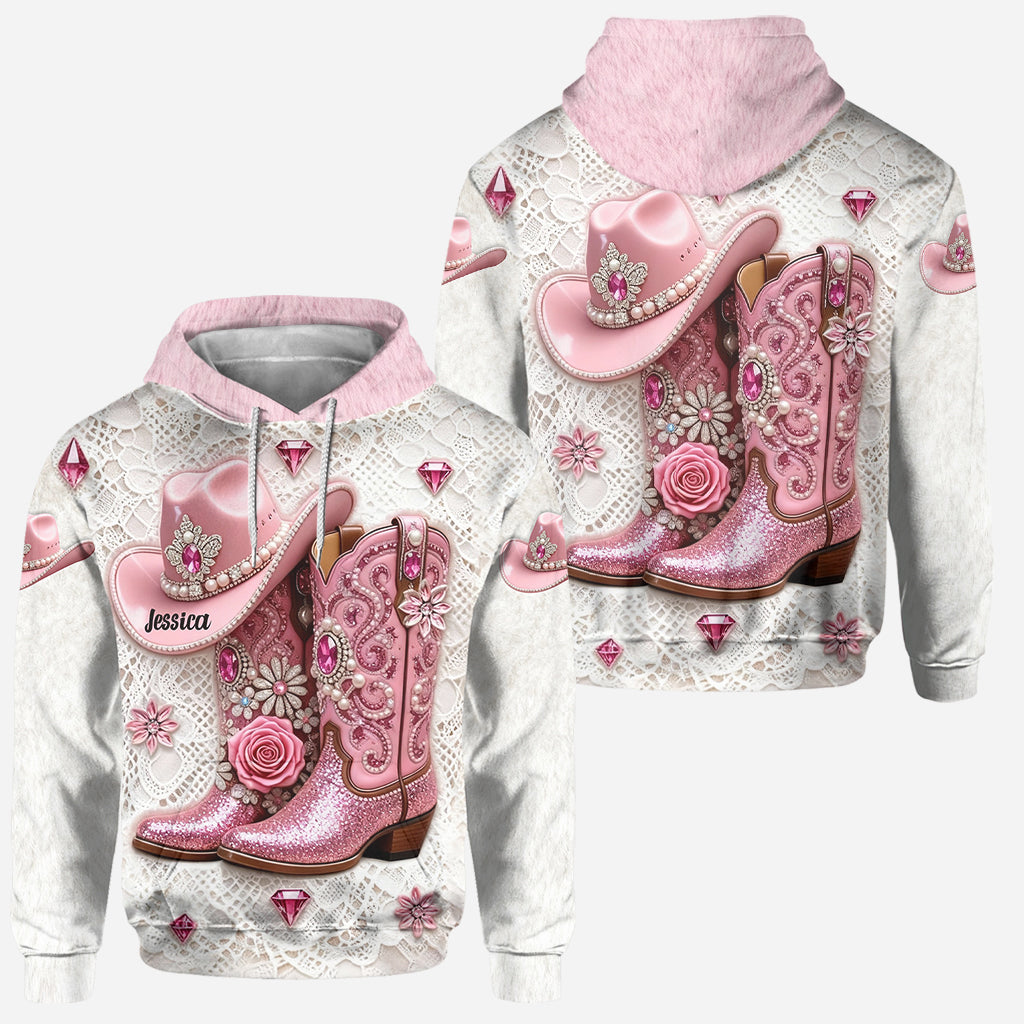 Strong Cowgirl - Personalized Cowgirl Hoodie and Leggings