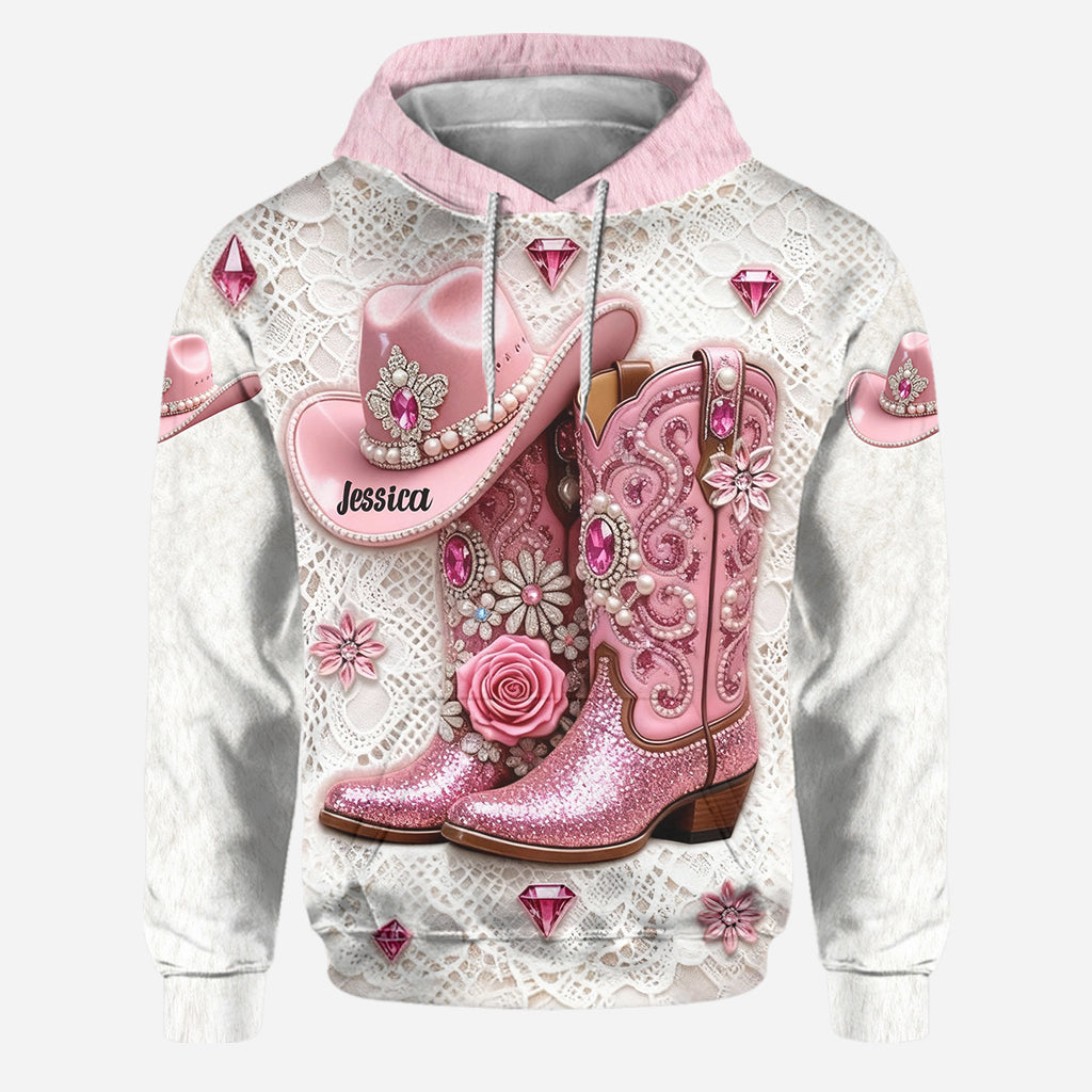 Strong Cowgirl - Personalized Cowgirl Hoodie and Leggings