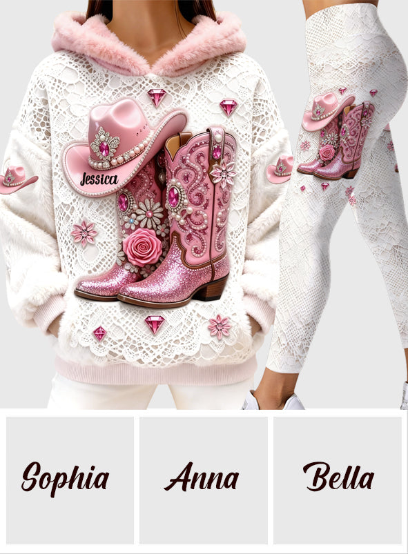 Strong Cowgirl - Personalized Cowgirl Hoodie and Leggings