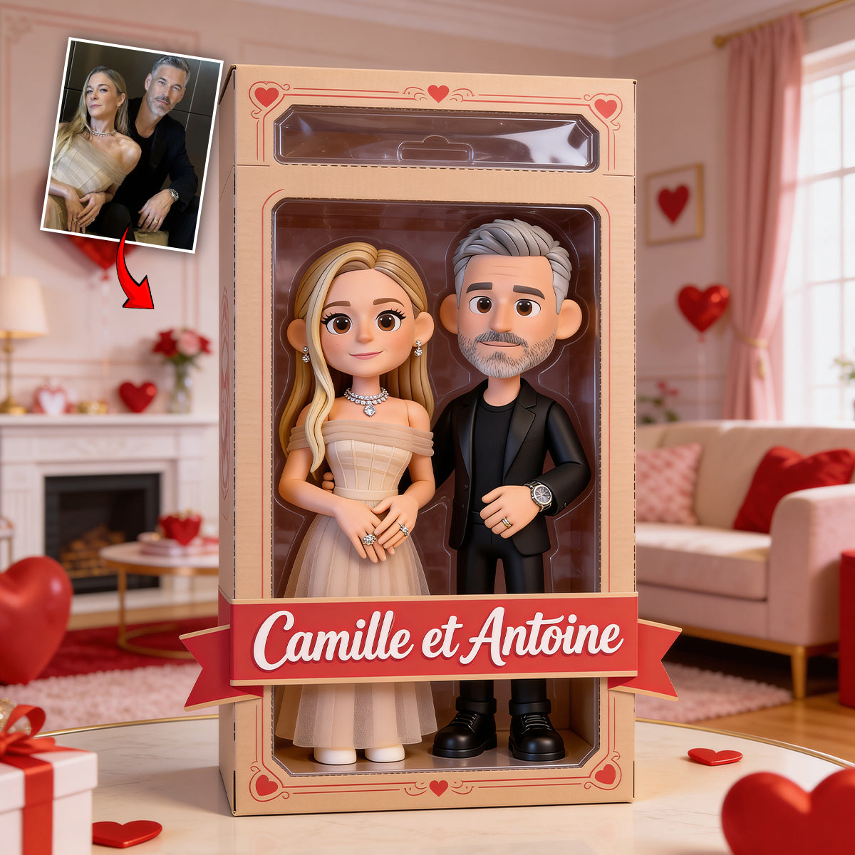 Je t'aime - Plaque En Acrylique Personnalisée Pour Couple À Forme Personnalisée