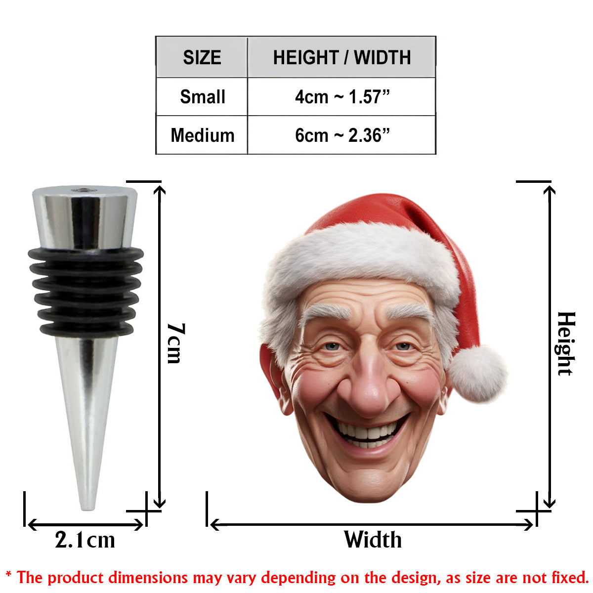 Xmas Resin Caricature - Personalized Family Bottle Stopper