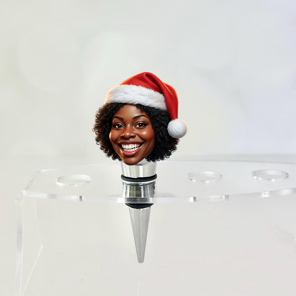 Xmas Resin Caricature - Personalized Family Bottle Stopper