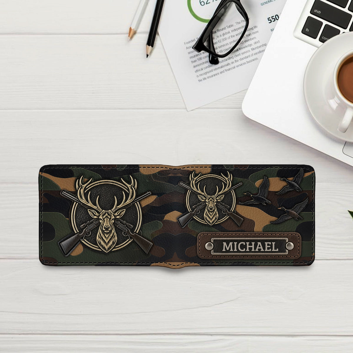 Love Hunting - Personalized Hunting Leather Wallet