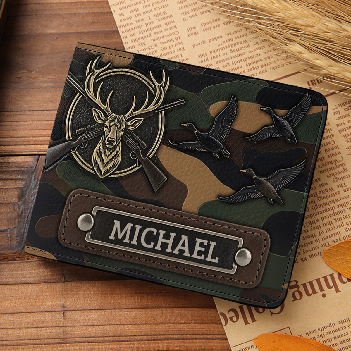 Love Hunting - Personalized Hunting Leather Wallet