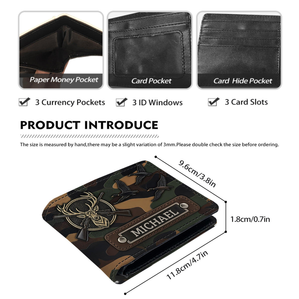 Love Hunting - Personalized Hunting Leather Wallet