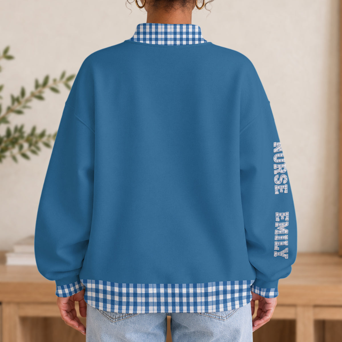 Any Photo Nurse Life - Personalized Nurse Mock Neck Sweatshirt