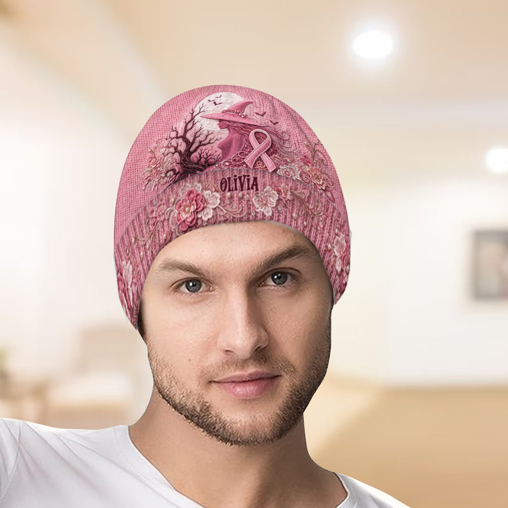 The Pink Witch - Personalized Breast Cancer Awareness Beanie Hat