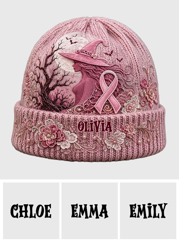 The Pink Witch - Personalized Breast Cancer Awareness Beanie Hat