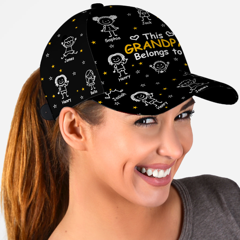 This Grandpa/ Dad Belong To - Personalized Grandpa Classic Cap