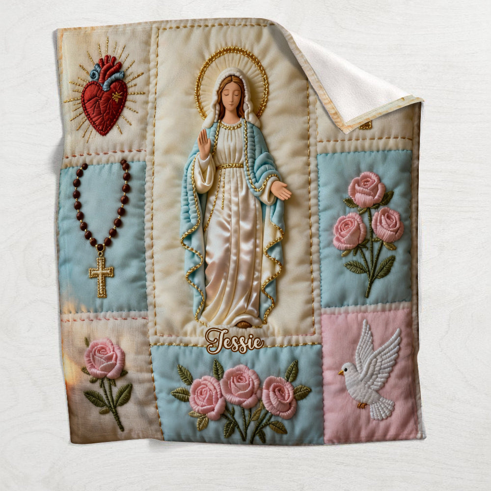 Our Lady - Personalized Christian Blanket