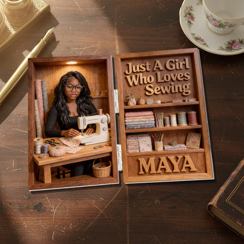 Just A Girl Who Loves Sewing - Personalized Sewing Acrylic Diptych