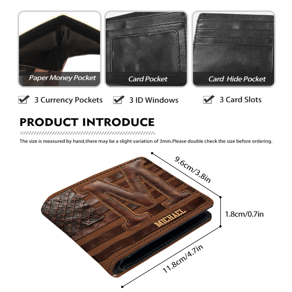 Alphabet Leather - Personalized Leather Wallet