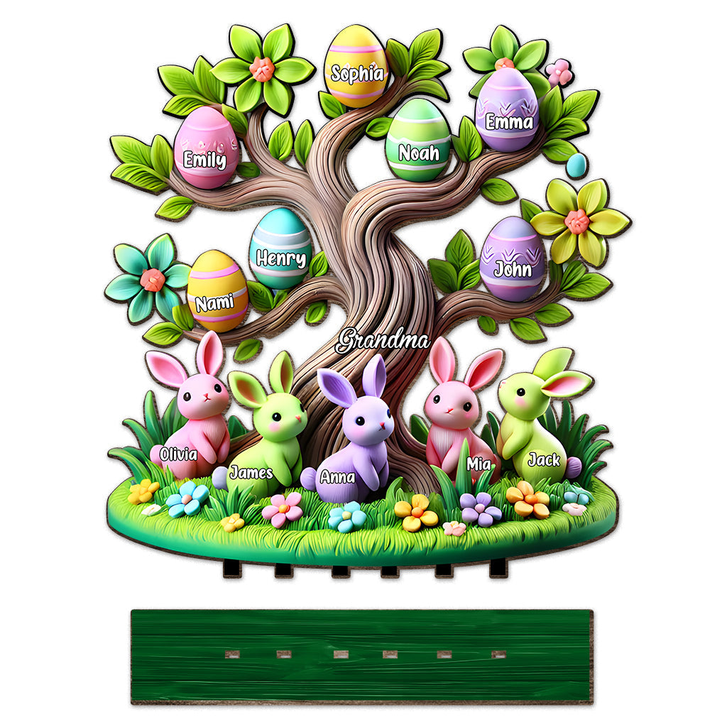 Easter Grandma Tree - Personalized Grandma 1 Layered Big Freestanding