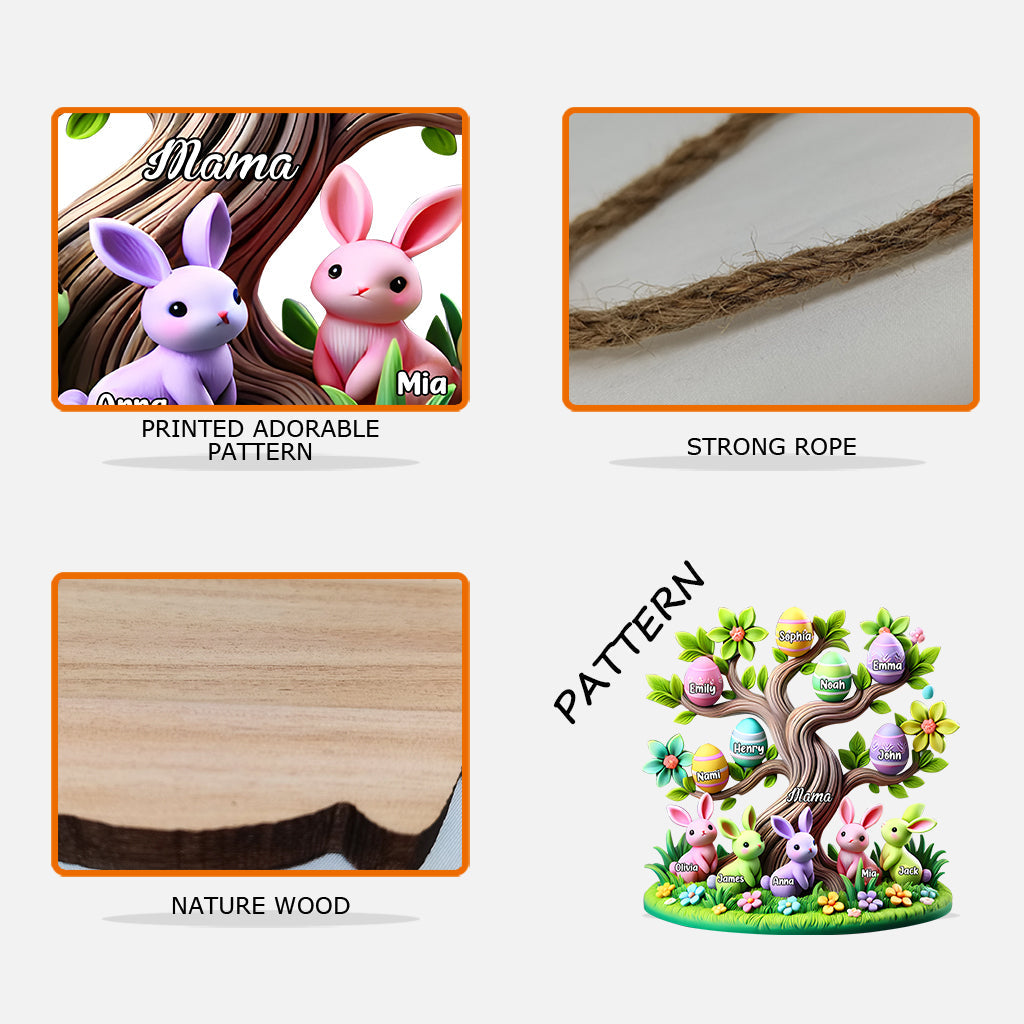 Easter Peeps - Personalized Mother Custom Shaped Wood Sign