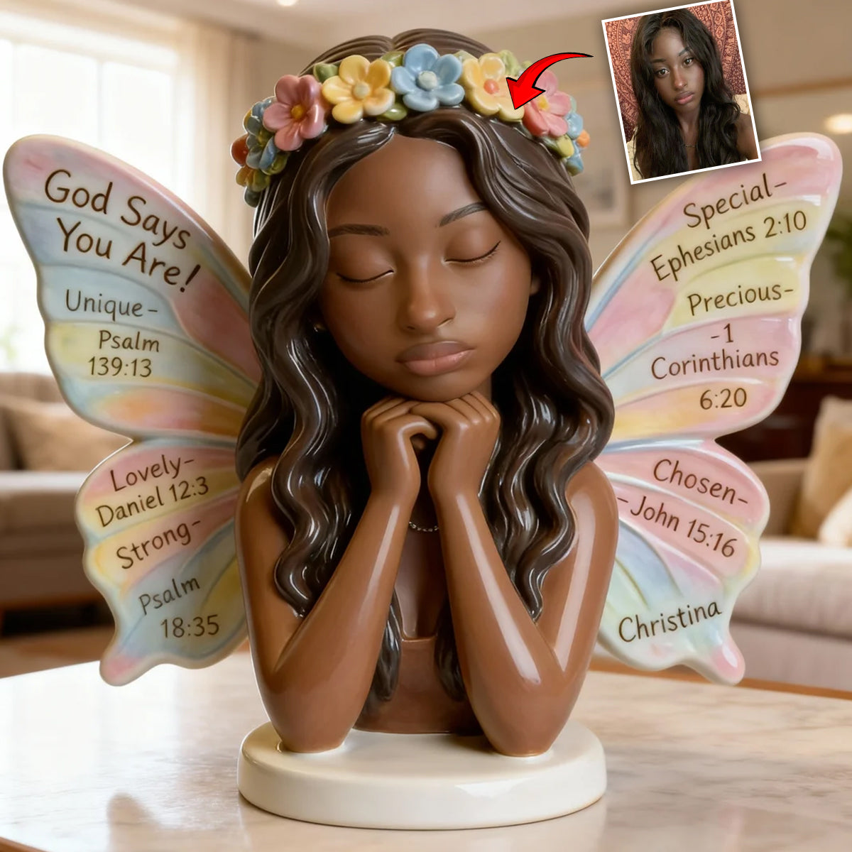 God Says You Are - Personalized African American Custom Shaped Acrylic Plaque