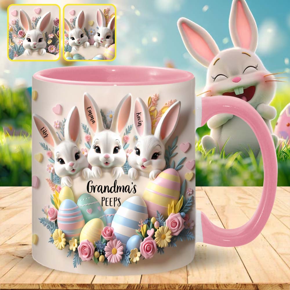 Grandma's Peeps - Personalized Grandma Accent Mug