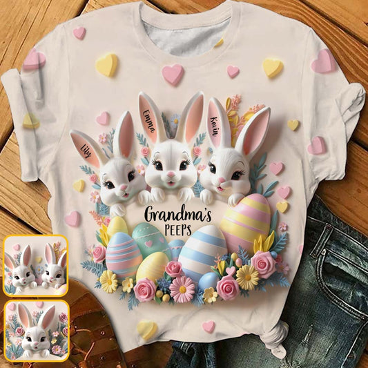 Grandma's Peeps - Personalized Grandma All Over Shirt
