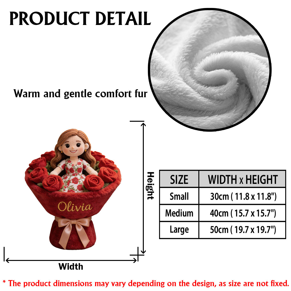 Birth Flower - Personalized Birth Month Flower Premium Faux Fur Pillow