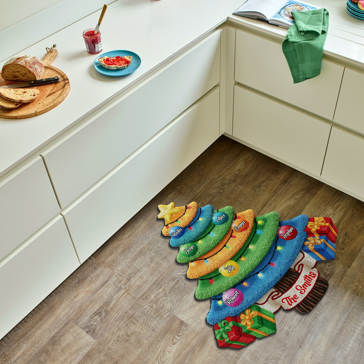 Family Christmas Tree - Personalized Family Non-Slip Tufted Rug