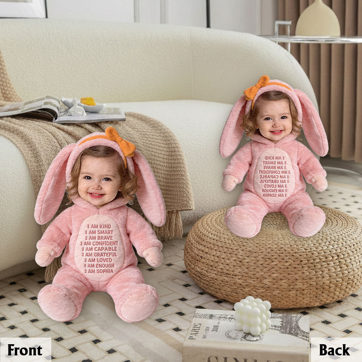 Custom Any Photo Best Easter Gift - Personalized Kid Premium Faux Fur Pillow