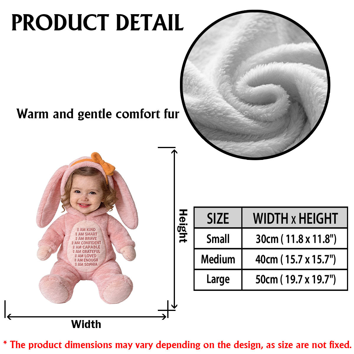 Custom Any Photo Best Easter Gift - Personalized Kid Premium Faux Fur Pillow