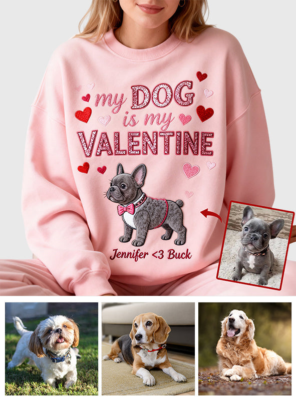 My Dog Is My Valentine - Personalized Dog All Over Shirt