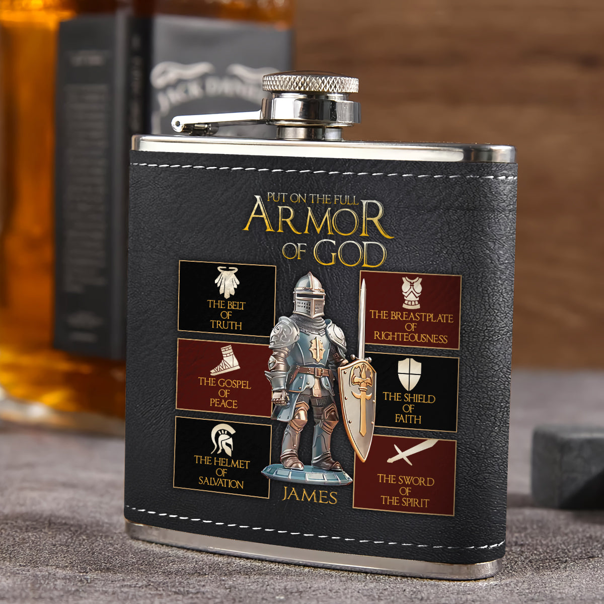 Armor of God - Personalized Christian Hip Flask