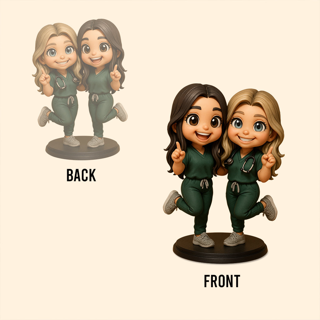 Chibi Medical Worker - Personalized Nurse Custom Shaped Acrylic Plaque