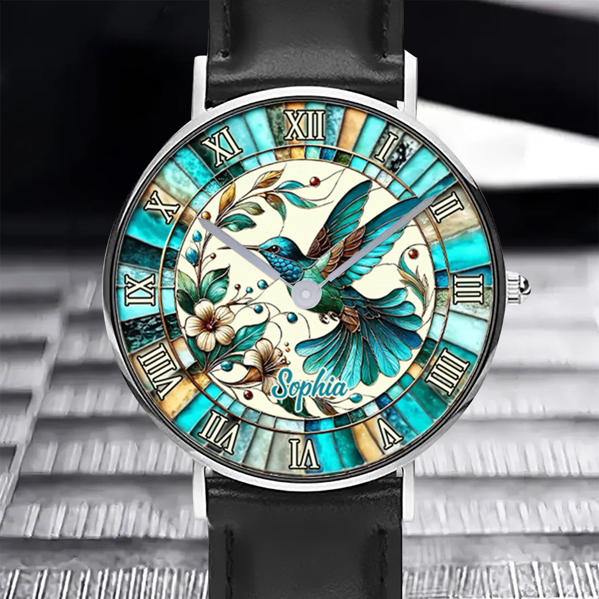 Blue Hummingbird - Personalized Hummingbird Hand Watch