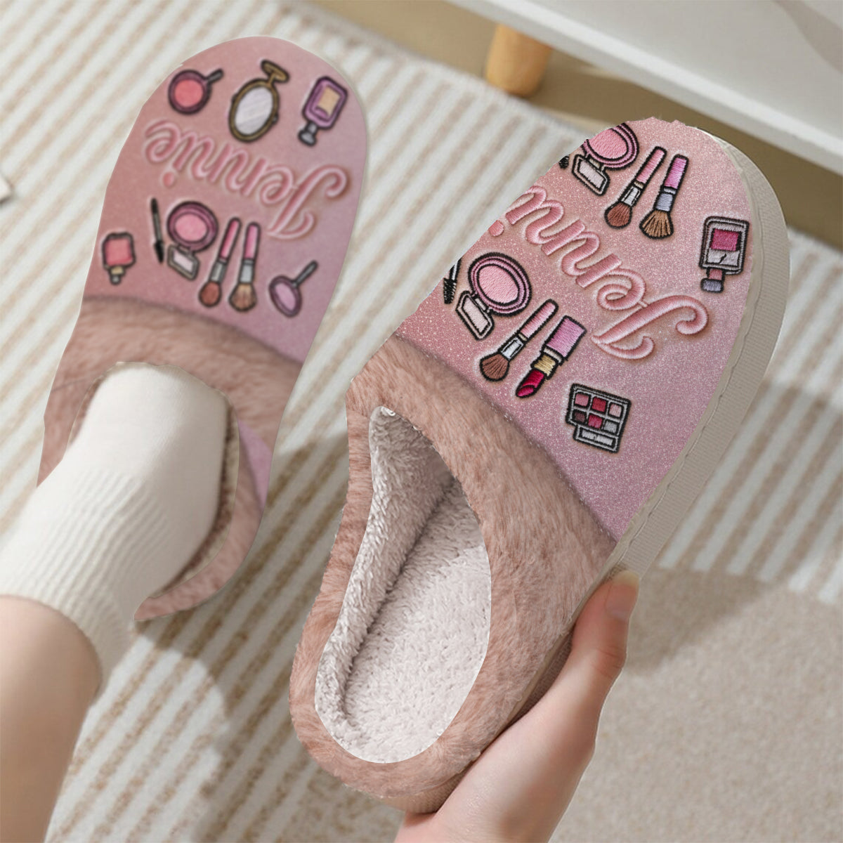 Love Makeup - Personalized Makeup Slippers