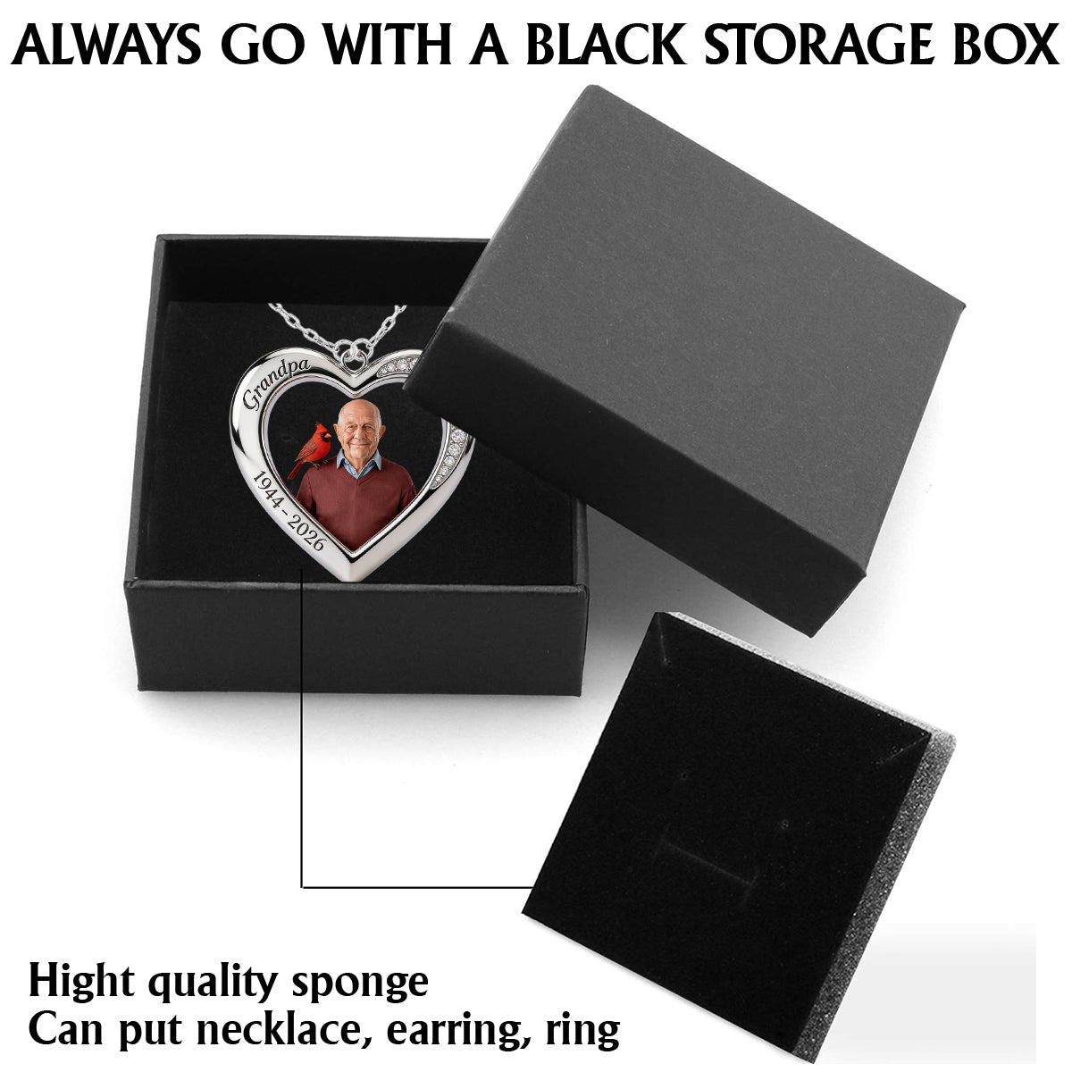 Always In My Heart - Personalized Memorial Shaped Metal Pendant Necklace