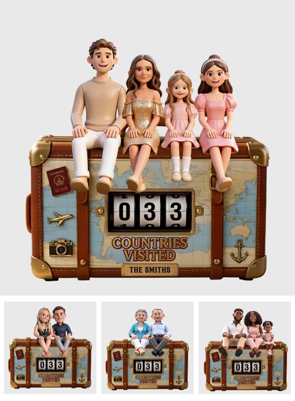 Countries Visited - Personalized Travelling Interchangeable Plaque