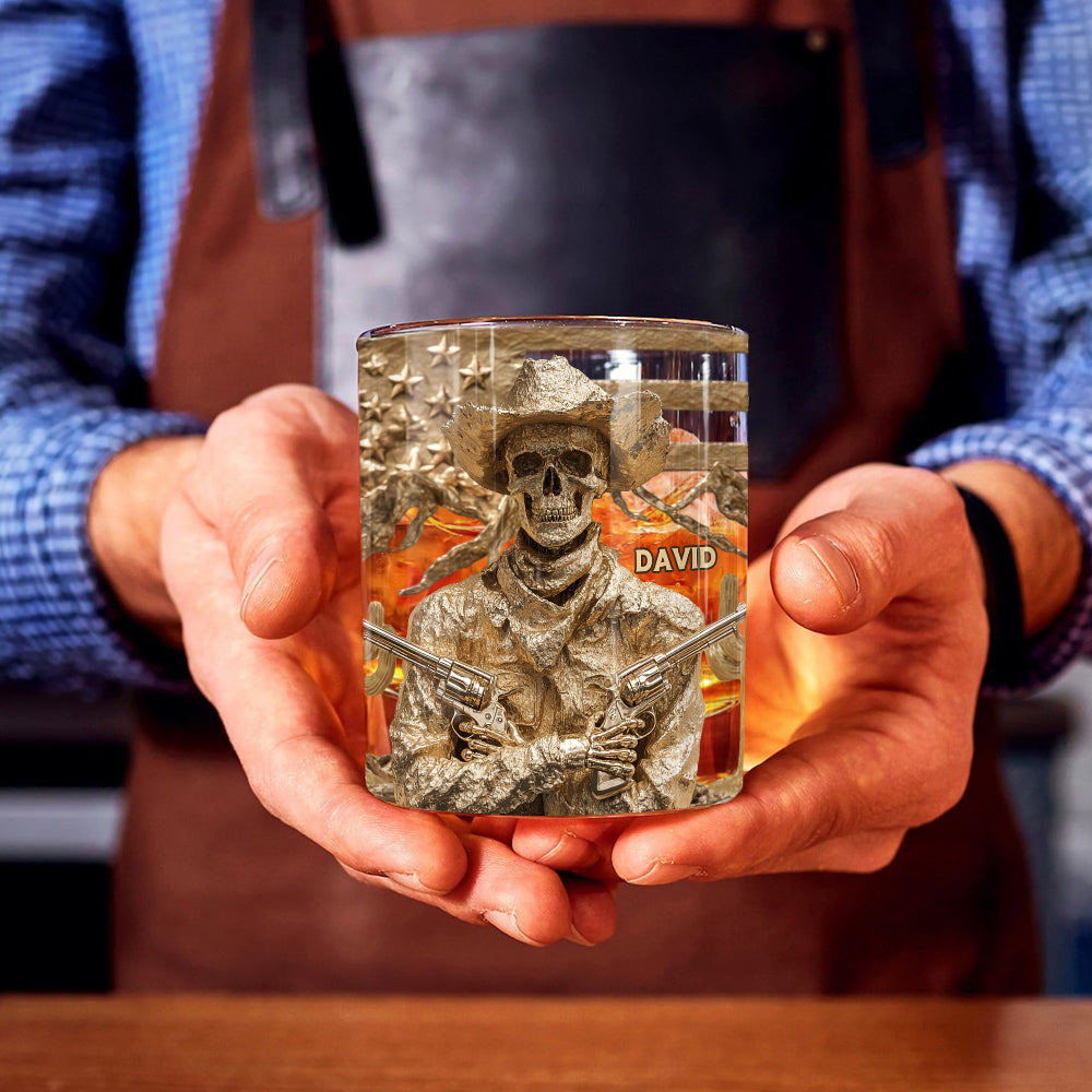 Western Cowboy - Personalized Western Outfit Whiskey Glass