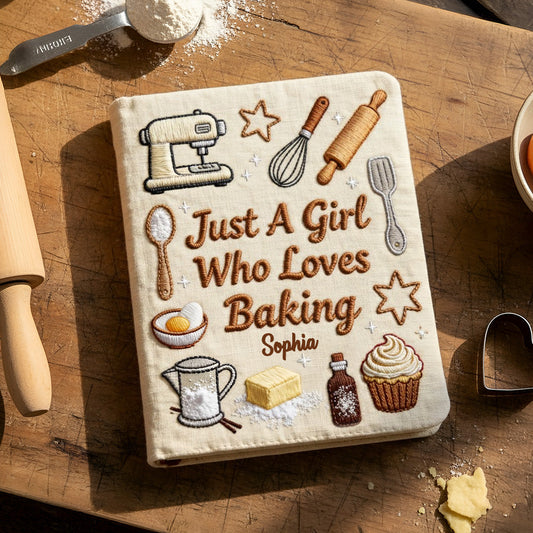 Just A Girl Who Loves Baking - Personalized Baking Leather Journal