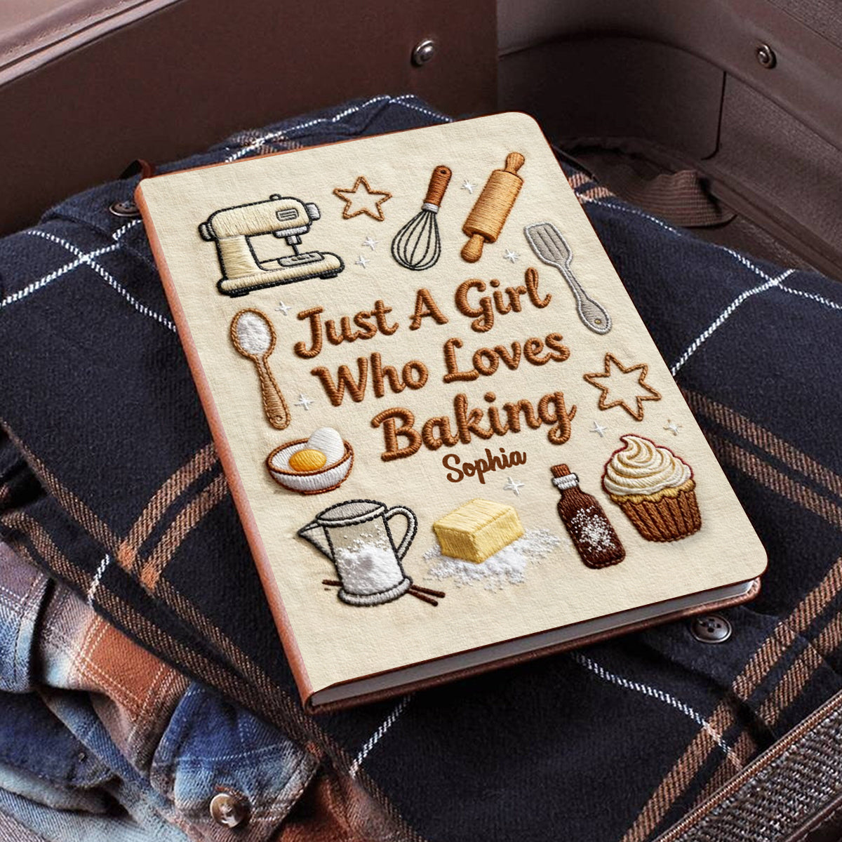 Just A Girl Who Loves Baking - Personalized Baking Leather Journal