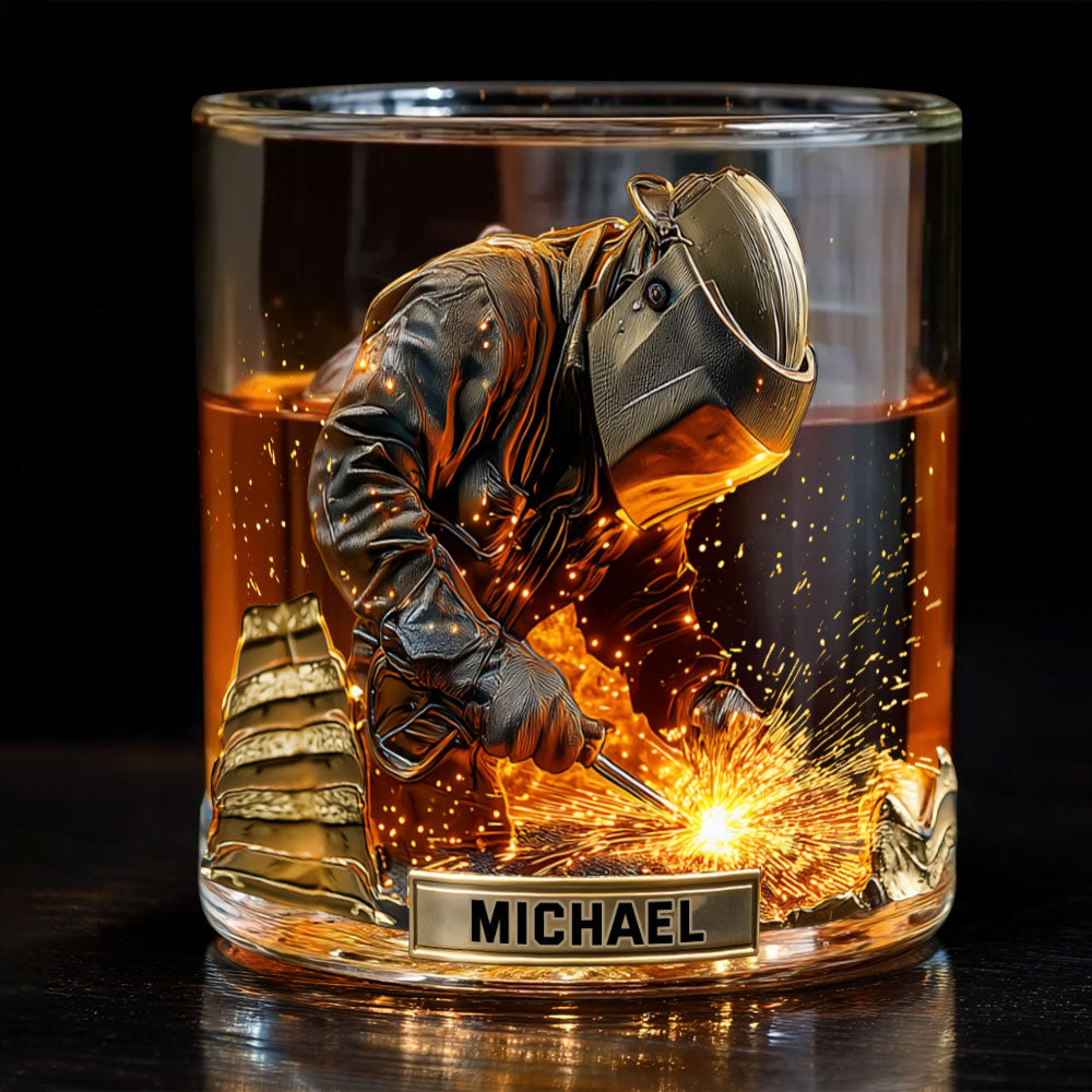 Strong Welder - Personalized Welder Whiskey Glass