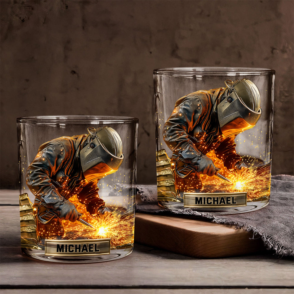 Strong Welder - Personalized Welder Whiskey Glass