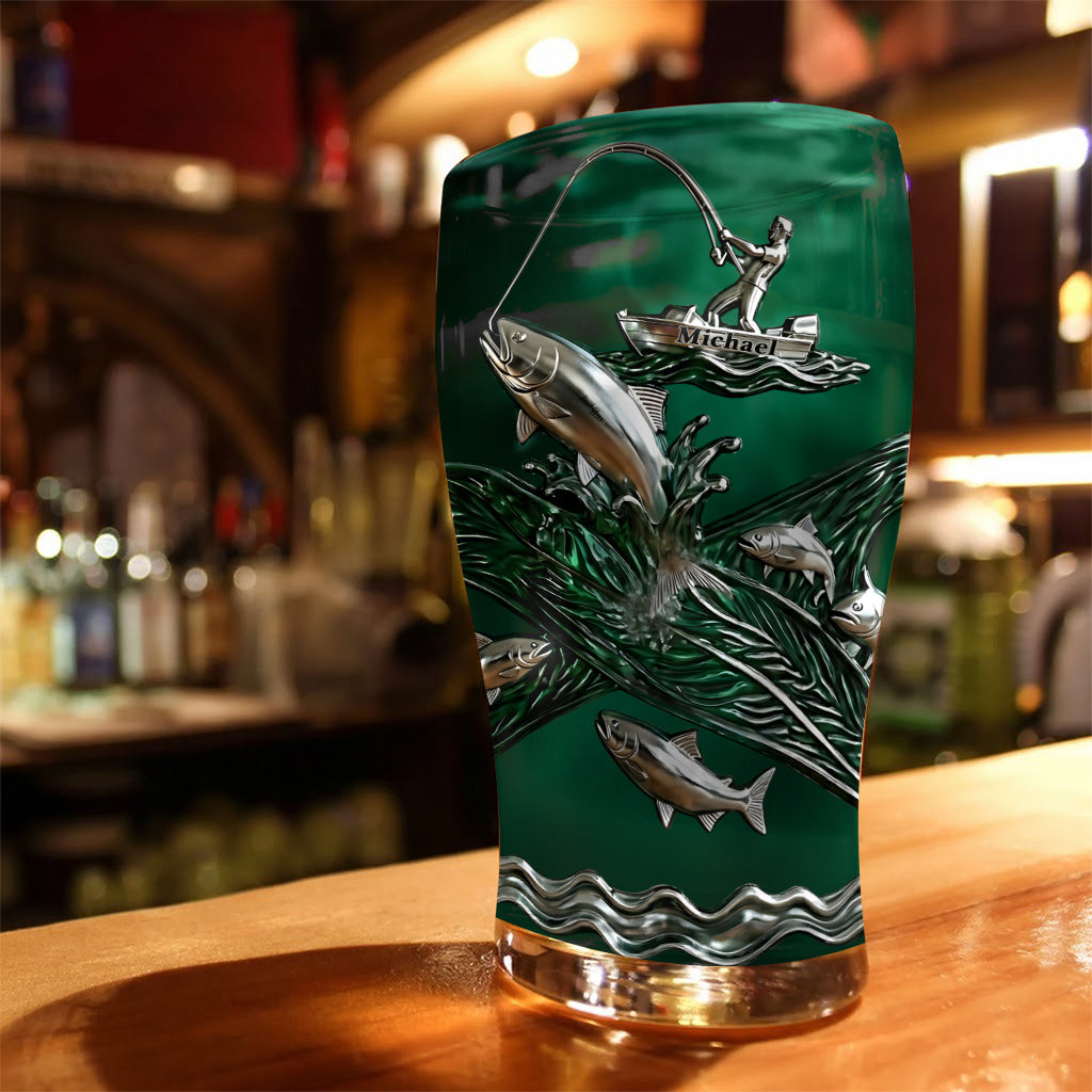 Gone Fishing - Personalized Fishing Beer Pint