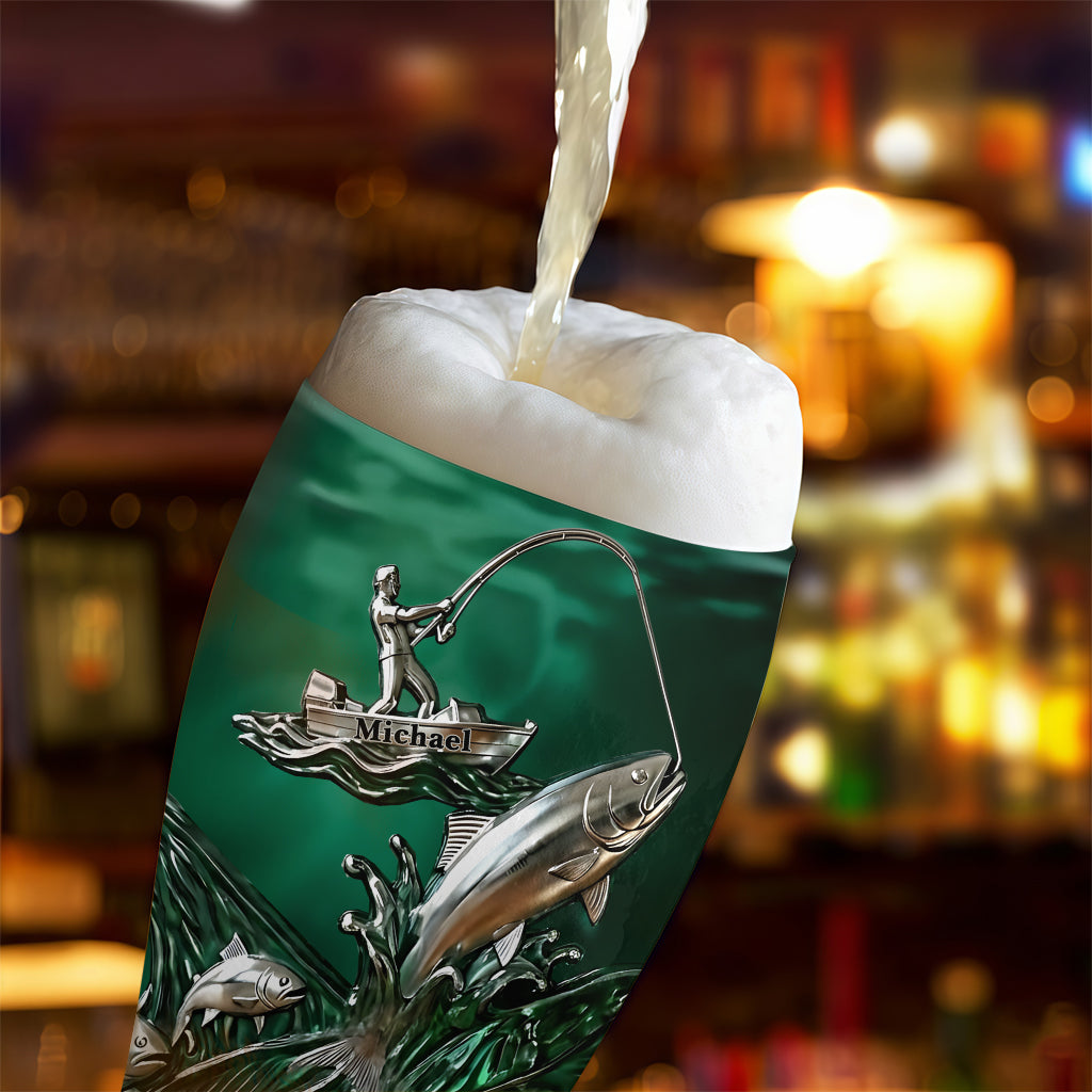 Gone Fishing - Personalized Fishing Beer Pint