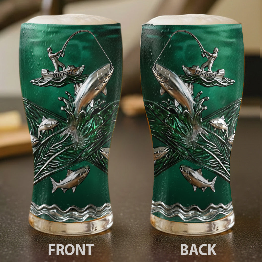 Gone Fishing - Personalized Fishing Beer Pint
