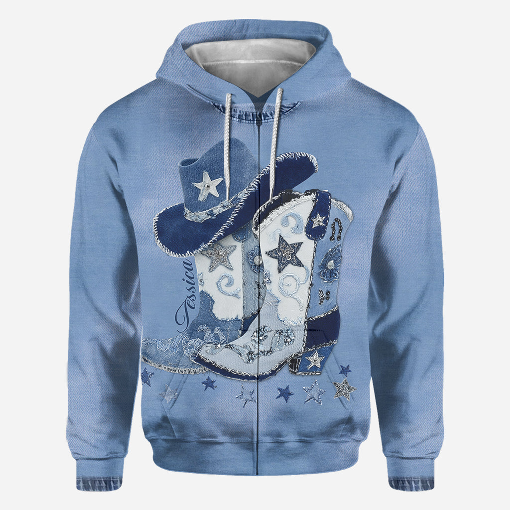 Cowgirl Boots - Personalized Cowgirl All Over Shirt