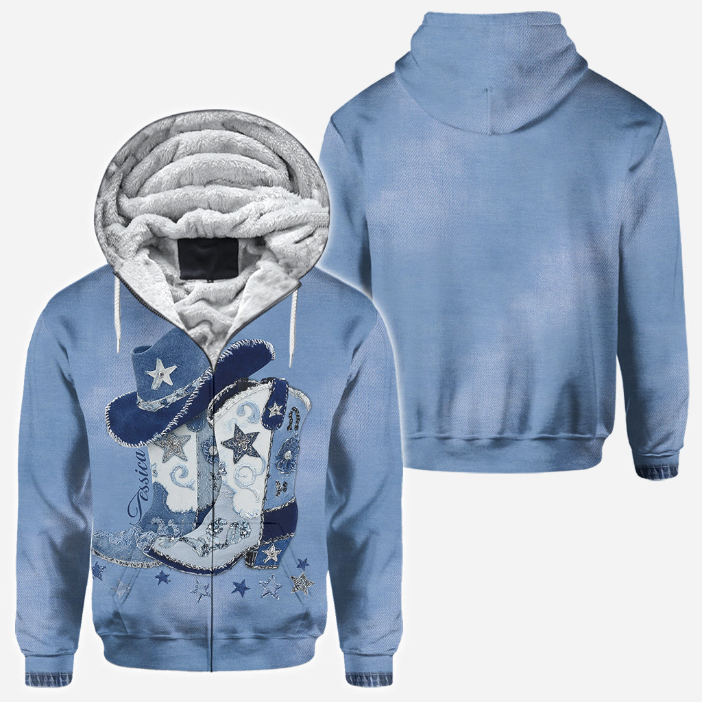 Cowgirl Boots - Personalized Cowgirl All Over Shirt