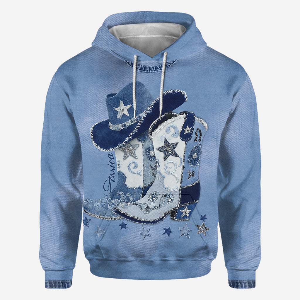 Cowgirl Boots - Personalized Cowgirl All Over Shirt