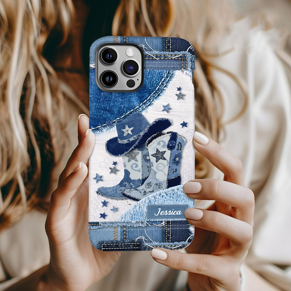 Cowgirl Boots - Personalized Cowgirl Full Print Phone Case