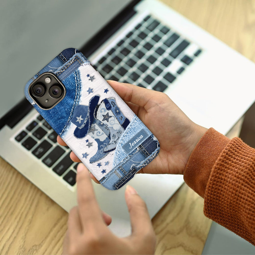 Cowgirl Boots - Personalized Cowgirl Full Print Phone Case